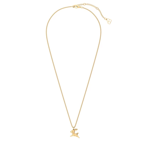 Chocli 18 Ayar Altın Kaplama Tavşan Kolye - 2