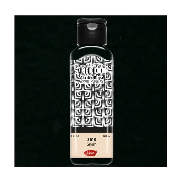 Artdeco Akrilik Boya 140 ml. 3618 SİYAH
