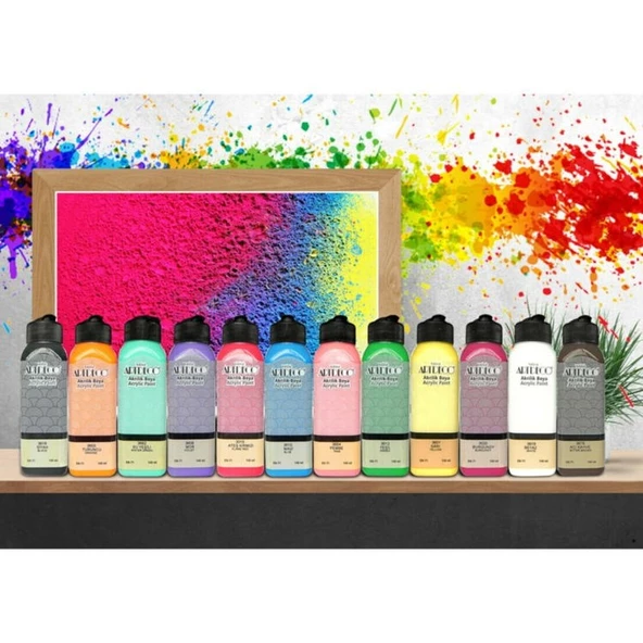 Artdeco Akrilik Boya 140 ml. x 12 Temel Renk Set