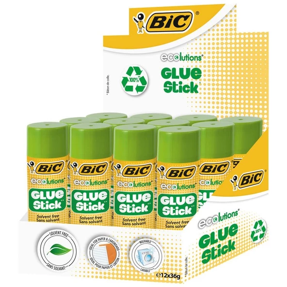 Bic Eco Solventsiz Stick Yapıştırıcı 36 gr. 12li Kutu