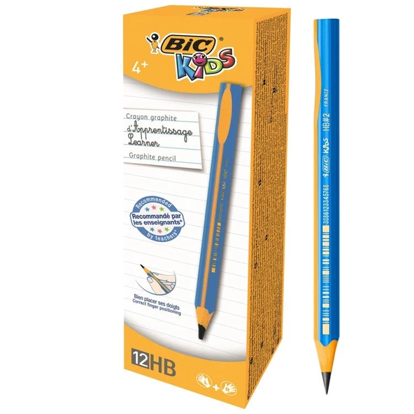 Bic Kids Evolution Üçgen Jumbo Kurşun Kalem Mavi 12li Kutu