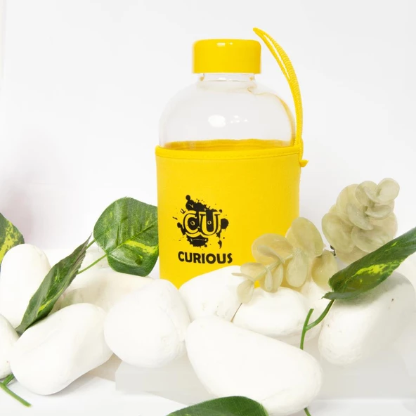 Biggdesign Moods Up Curious Neopren Kılıflı Cam Matara 600 Ml - 7