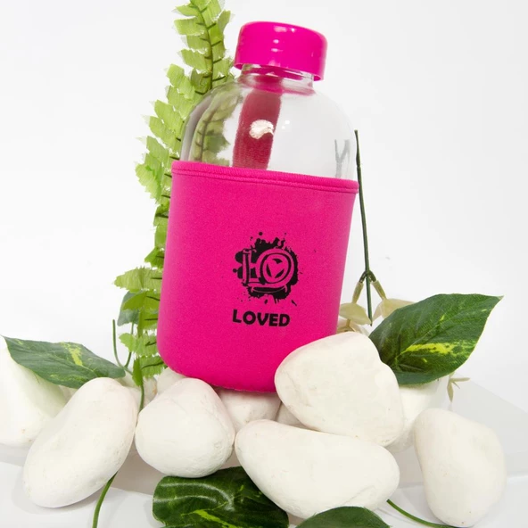 Biggdesign Moods Up Loved Neopren Kılıflı Cam Matara 600 Ml - 5