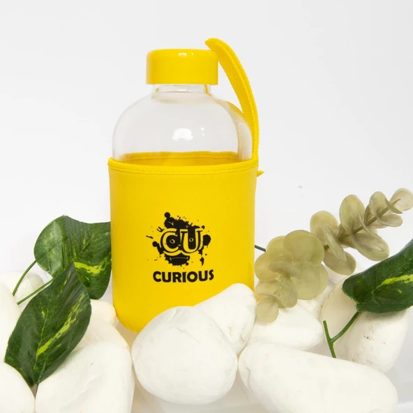 Biggdesign Moods Up Curious Neopren Kılıflı Cam Matara 600 Ml - 2