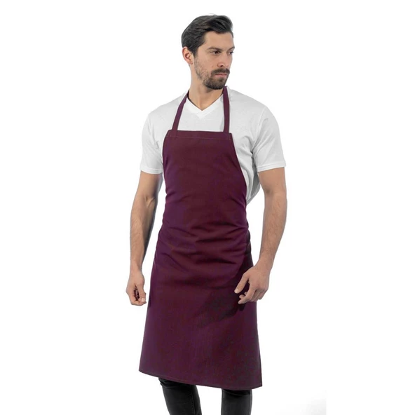 Şensel, Ön Önlük, Bordo, Boyundan Askılı -93E1015- Şef-Restoran