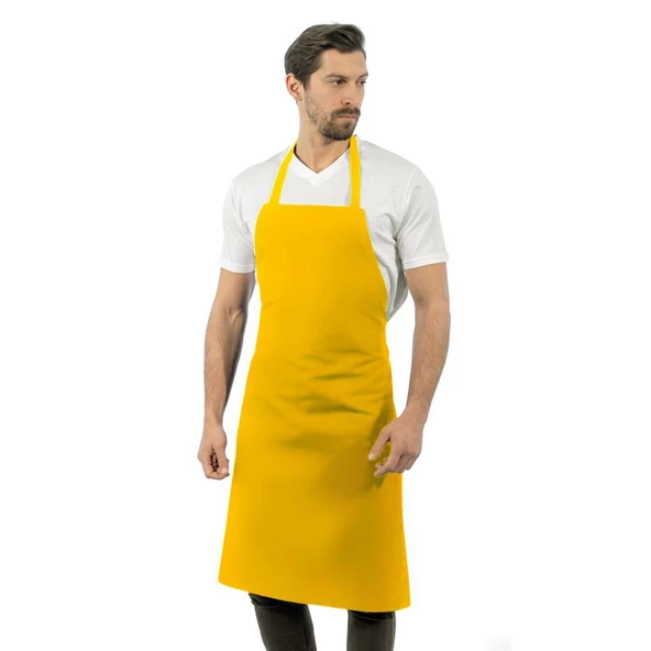 Şensel, Ön Önlük, Sarı, Boyundan Askılı -93E1065- Garson- Mutfak