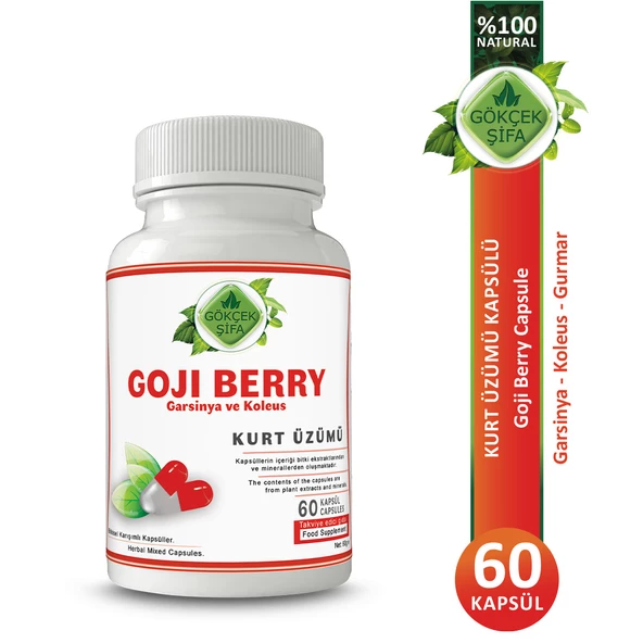 Gökçek Şifa Kurt Üzümü Kapsül (GOJİ BERRY CAPSULE) 60 Adet ürün görseli 1