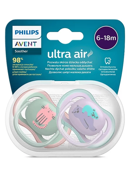 Philips Avent SCF085/18 Ultra Air Emzik 6-18 Ay 2li Kız