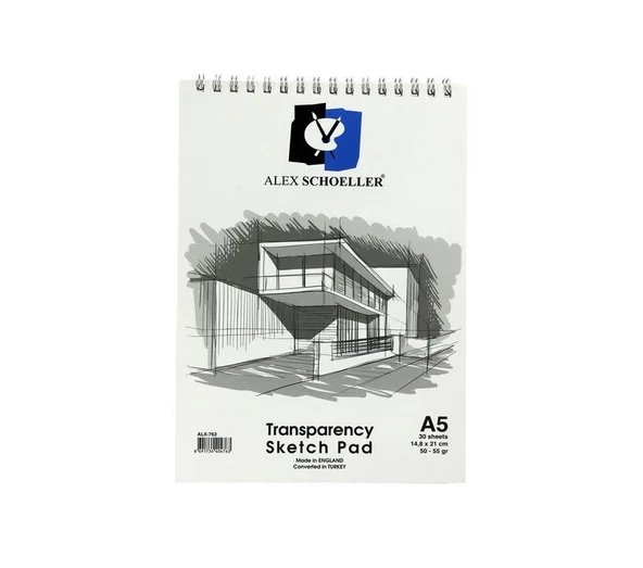 Alex Schoeller Transparency Sketch Pad Eskiz Bloğu 50/55 gr. A5