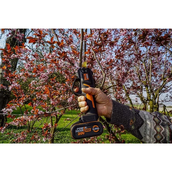 Worx Wg330e 20Volt 2.0A Li-İon Tek Akülü Profesyonel Kömürsüz Dal Budama Makası - 10