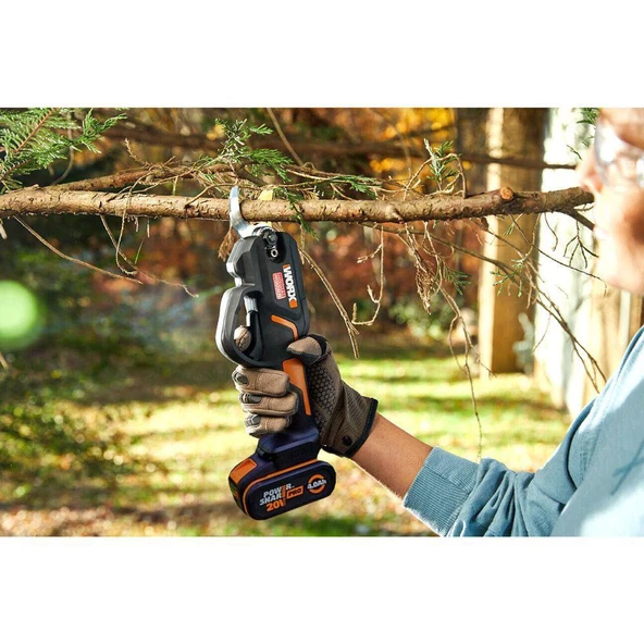 Worx Wg330e 20Volt 2.0A Li-İon Tek Akülü Profesyonel Kömürsüz Dal Budama Makası - 7