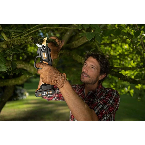 Worx Wg330e 20Volt 2.0A Li-İon Tek Akülü Profesyonel Kömürsüz Dal Budama Makası - 3