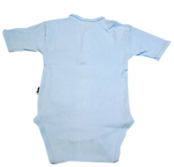 Sema Baby Yarım Kol Kaşkorse Badi (Body) - Mavi  12-18 Ay - 2