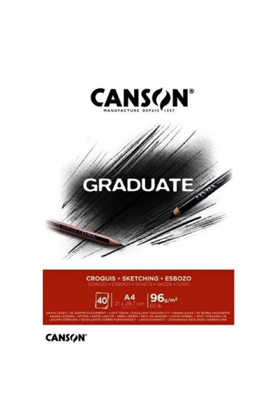 Canson Graduate Eskiz Çizim Defter A4 96gr 40 Yaprak