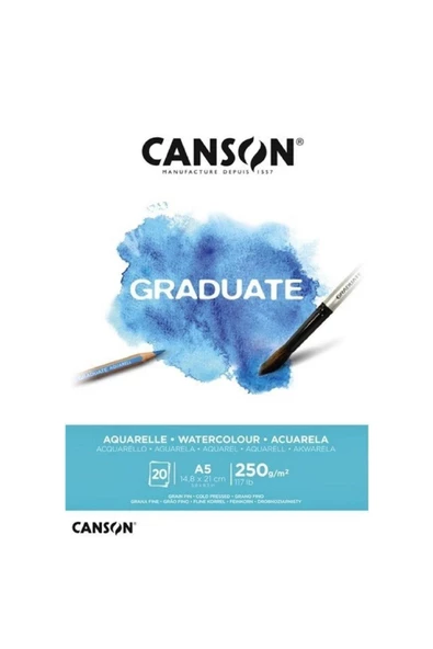 Canson Graduate Suluboya Defteri A5 250gr 20 Yaprak