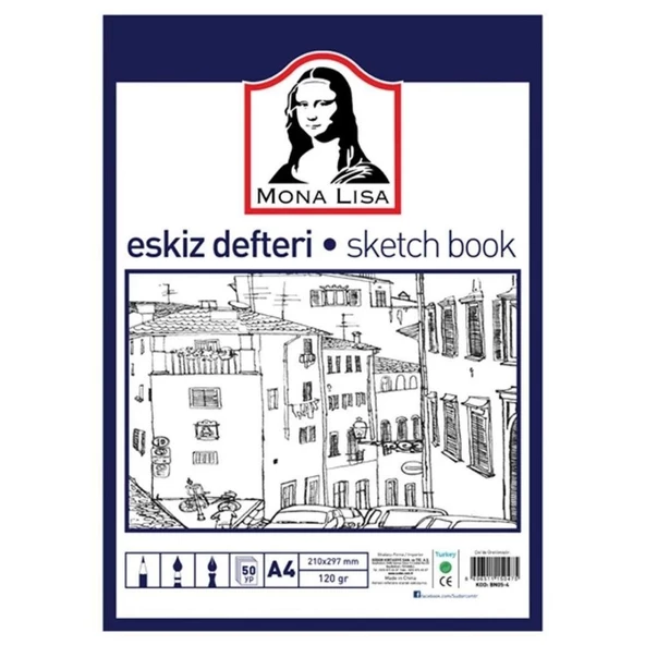 Monalisa Eskiz Defteri Sketch Book A4 120gr 50yp