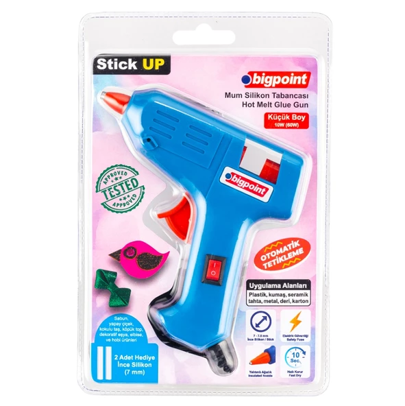 Bigpoint Silikon Tabancası Küçük Boy 10W + 2 Adet Mum Silikon - 3
