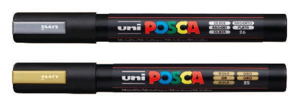 Uni Posca 5m Metalik Set 2’li Marker