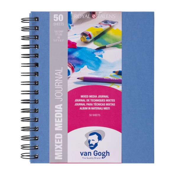 Van Gogh ÇOK AMAÇLI DEFTER A5 - 160 GR. 50 YPR. SPİRALLİ SERT KAPAK