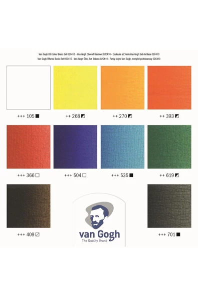 Van Gogh YAĞLI BOYA SETİ BASİC SET 10'LU 10x20ml - 5