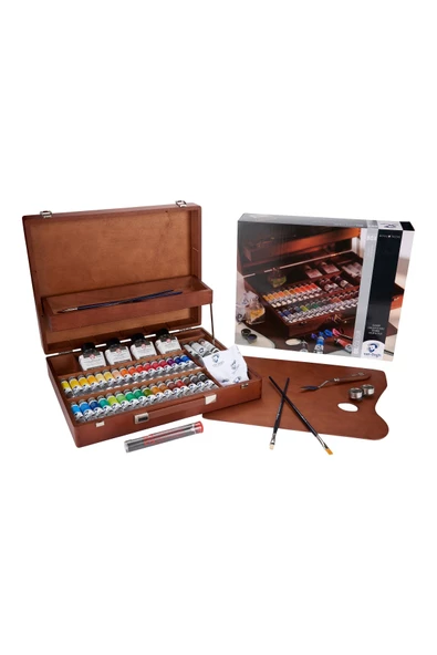 Van Gogh YAĞLI BOYA SETİ SUPERİOR BOX 32x20ml, 2x60ml + aks. (AHŞAP KUTU)