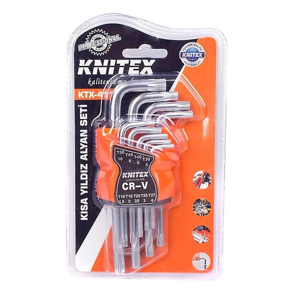 Knitex 411 Alyan Anahtarı Kısa Yıldız - Hrd-002065