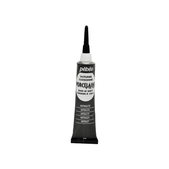 Pebeo Porselen Kontürü - 20ml - Anthracite - N.6