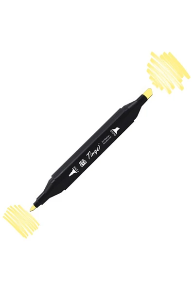Tinge Twin Çift Uçlu Marker Kalemi Y45 Canaria Yellow