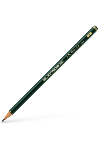 Faber-Castell Yayınları 9000 Yeşil Seri Dereceli Eskiz Çizim Kalemi F