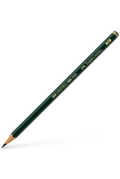Faber-Castell Yayınları 9000 Yeşil Seri Dereceli Eskiz Çizim Kalemi 8B