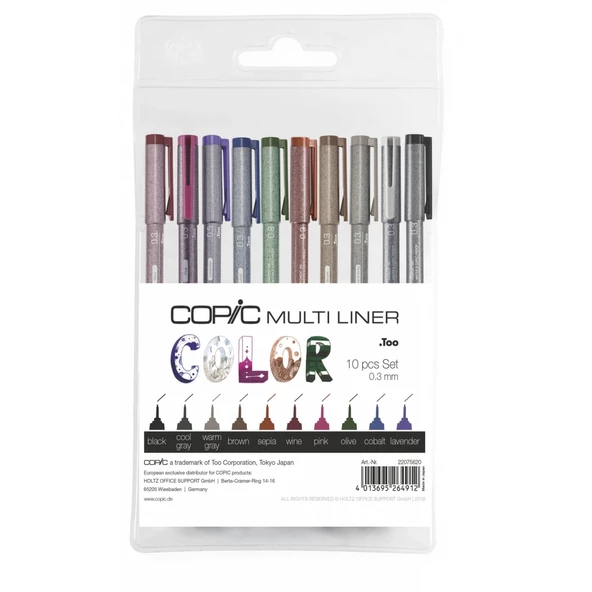 Copic Multiliner Classic Color 10 lu Set