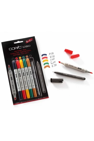 Copic Ciao Marker Kalemi 5+1 Set - Hues