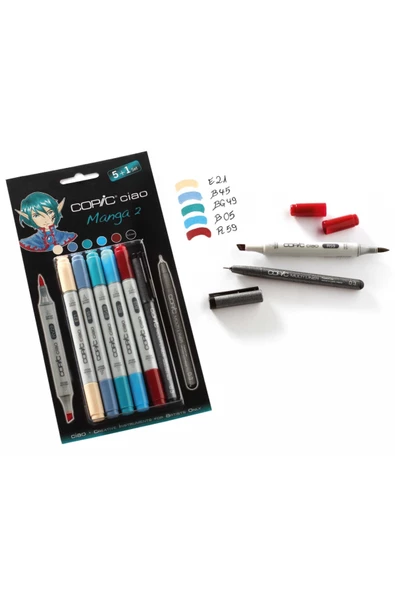 Copic Ciao Marker Kalemi 5+1 Set - Manga 2