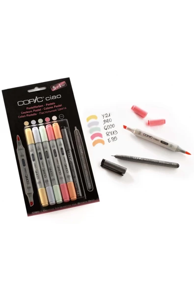 Copic Ciao Marker Kalemi 5+1 Set - Pastels