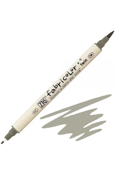 Zig Fabricolor Marker Twin Kumaş Kalemi Green Grey 093