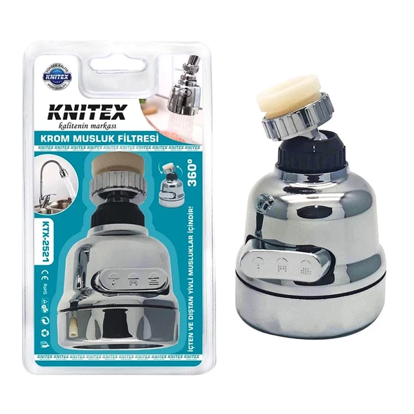 Knitex 2521 Vakumlu Kubar Başlık Krom - Hrd-007003