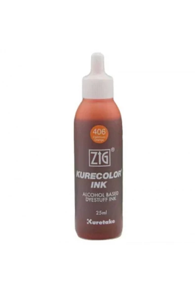 Zig Kurecolor Refill Ink Mürekkep 25ml 406 Cadmium Orange