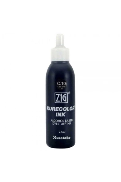Zig Kurecolor Refill Ink Mürekkep 25ml C10 Cool Gray 10