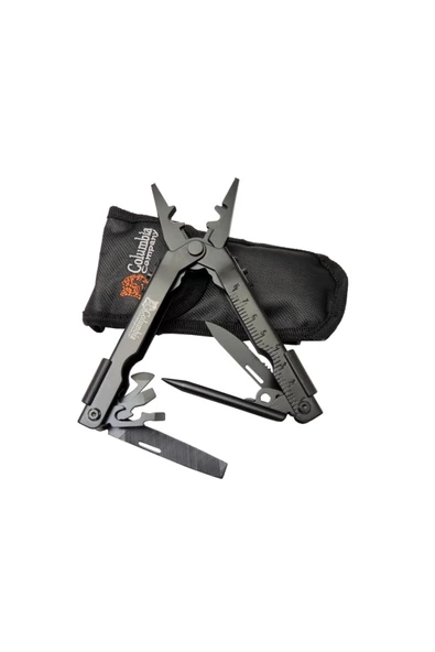 Columbia Np 1020 A Siyah Imha Pensesi 17cm - Çok Amaçlı, Metal Gövde (multitool), Kılıflı