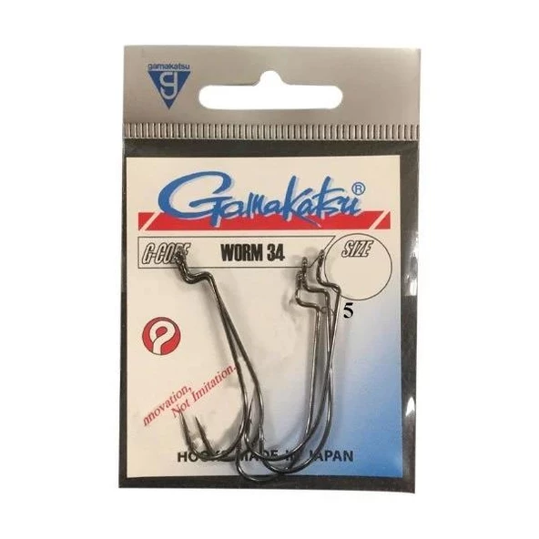 Gamakatsu Worm 34 Siyah Olta İğnesi - 3