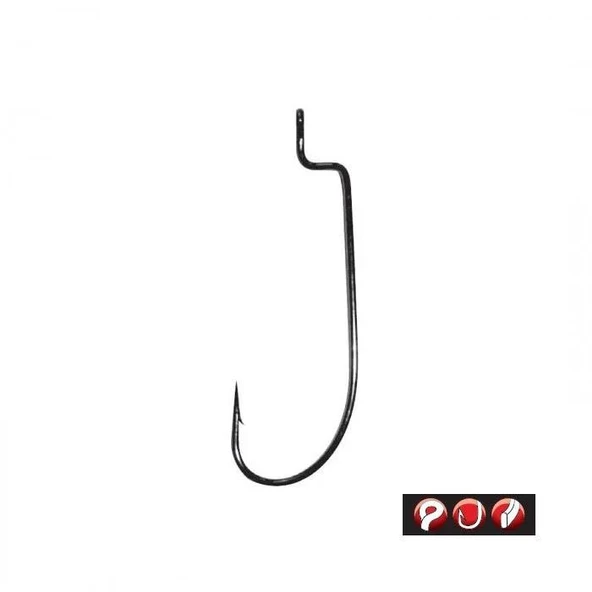 Gamakatsu Worm 34 Siyah Olta İğnesi - 5