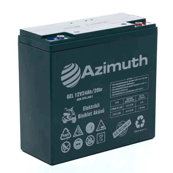 Azimuth 12v 24 Ah Amper Elektrikli Bisiklet Aküsü 5Lİ Set - 2