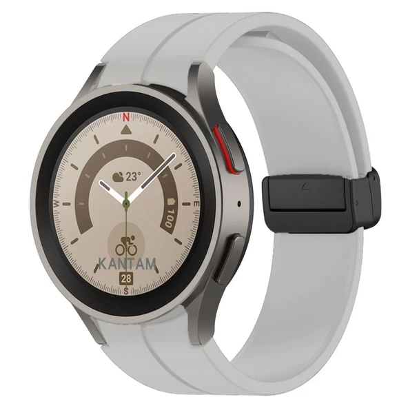 Samsung Galaxy Watch 4 5 6 7 FE 40 44 Classic 42 43 46 47 mm Kordon Magnetli Ayarlanır Silikon Kordon - 6