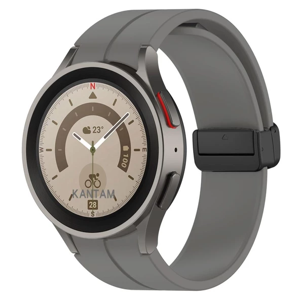 Samsung Galaxy Watch 4 5 6 7 FE 40 44 Classic 42 43 46 47 mm Kordon Magnetli Ayarlanır Silikon Kordon - 8