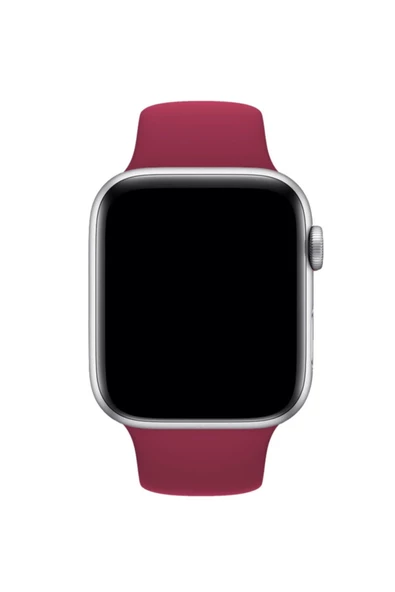 Fuchsia Apple Watch Uyumlu Spor Kordon 42 - 44 mm M/L Ölçülerinde Yumuşak Silikon Rahat Kordon - Resim 4