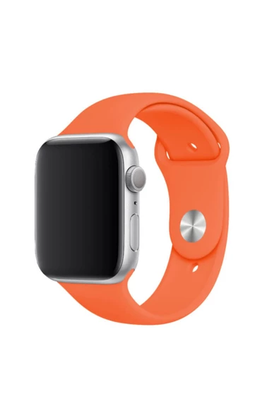 Fuchsia Apple Watch Uyumlu Spor Kordon 42 - 44 mm M/L Ölçülerinde Yumuşak Silikon Rahat Kordon - Resim 10