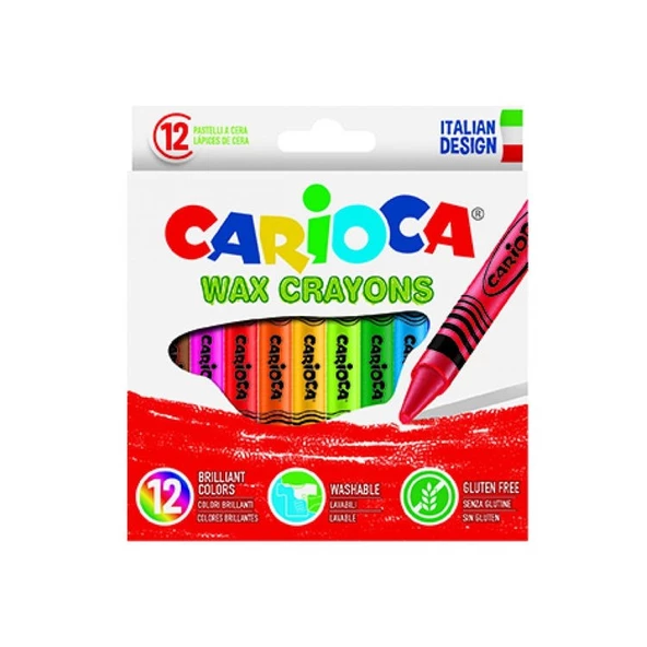 Carioca Wax Crayons Yıkanabilir Pastel Boya Kalemi 12li