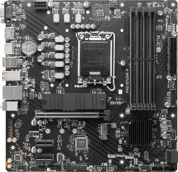 MSI PRO B760M-P DDR5 6800MHz(OC) M.2 M.2 HDMI mATX 1700p - 7