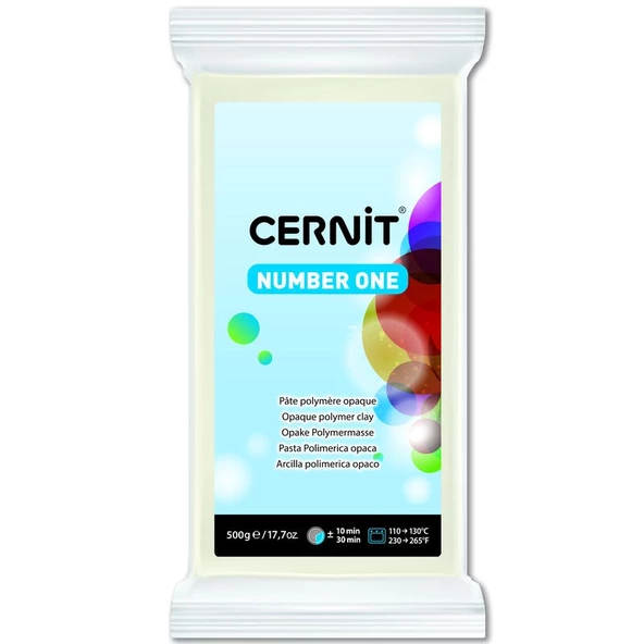 Cernit Number One Polimer Kil 500 gr 027 WHITE OPAQUE