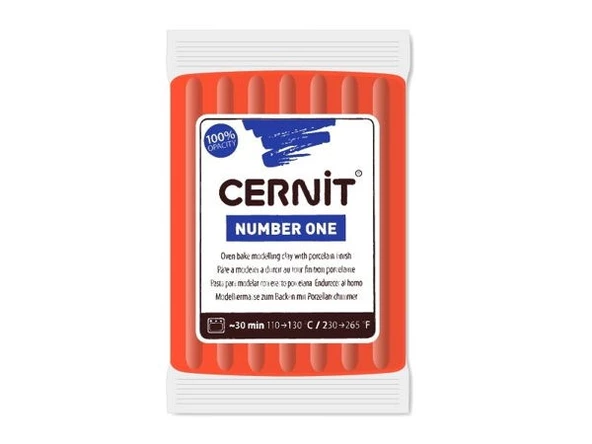 Cernit Number One Polimer Kil 56 gr 428 Poppy Red